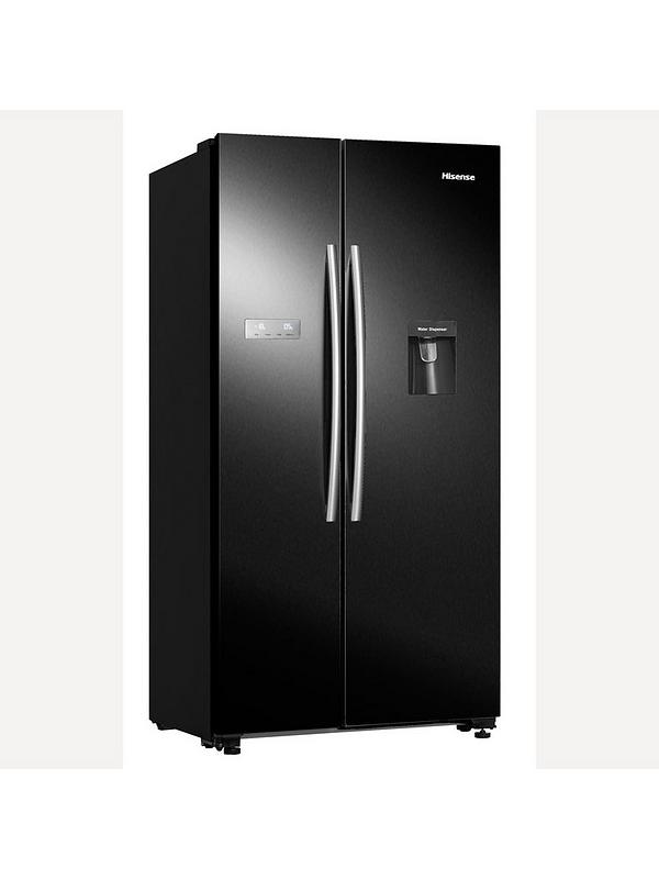 Hisense RS741N4WBE 90cm Wide, Side by Side, American Fridge Freezer with non-plumbed Water Dispenser - Black - Image 5